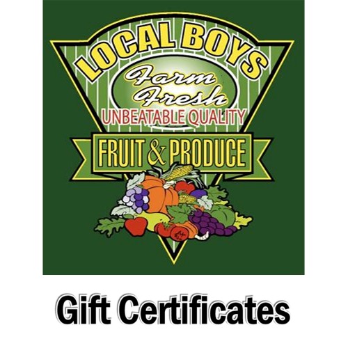 Local Boys Gift Certificates